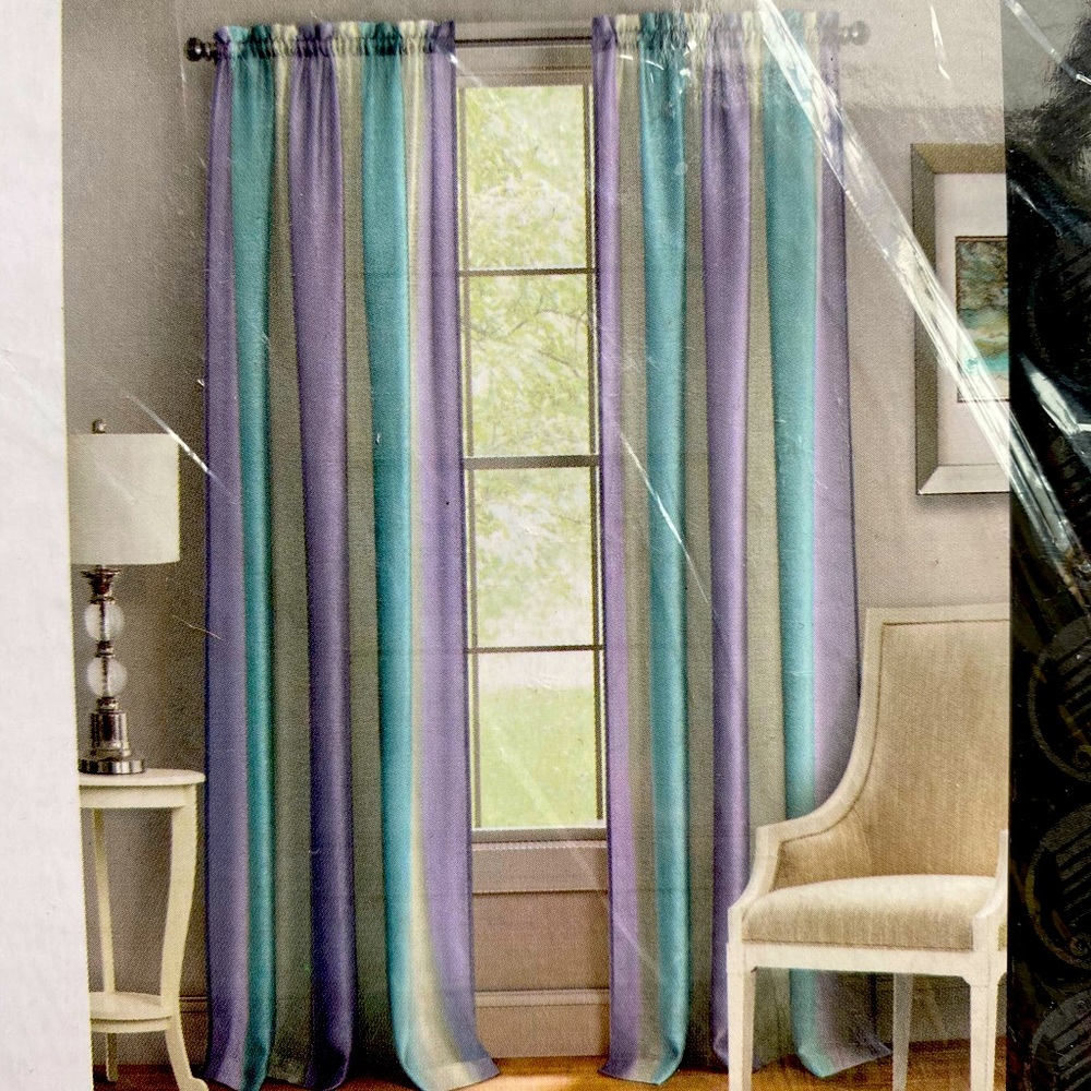 Light Blue and Purple Curtains